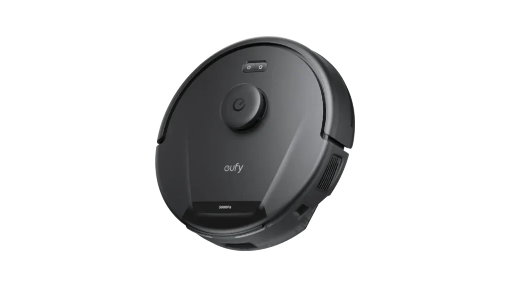 The standalone Eufy L60 robot vacuum cleaner showing the top controls and 5000Pa suction power rating.