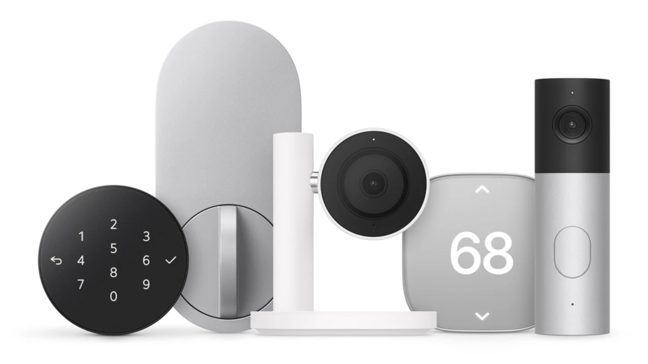 Apple Home Collection devices including a smart lock, camera, doorbell and thermostat